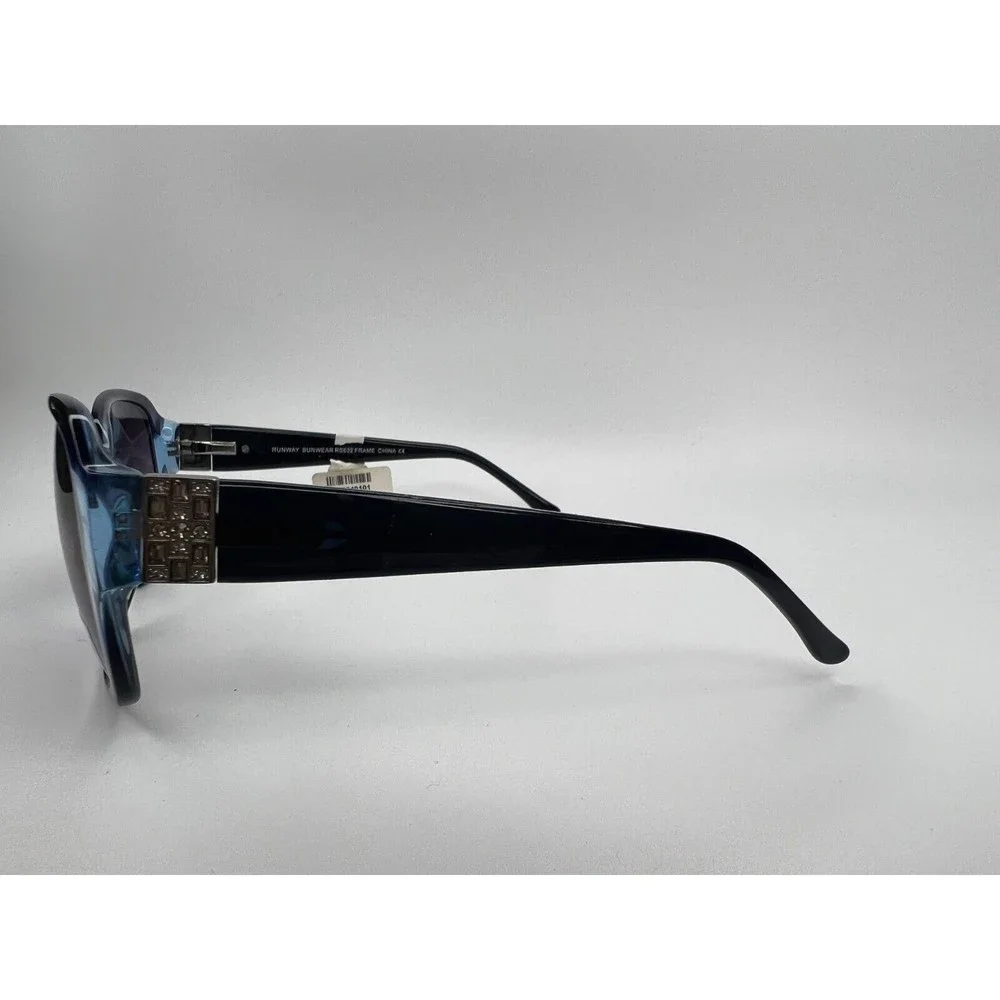 Runway Sunwear Sunglasses RS632 Blue Square Oversized Frames 58[]15 135 mm - Picture 6 of 11